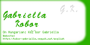 gabriella kobor business card